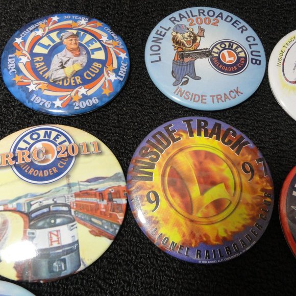 Lionel Railroaders Club Graphic Train pin back Pins, Train collecter~EUC~9pc - Picture 3 of 4